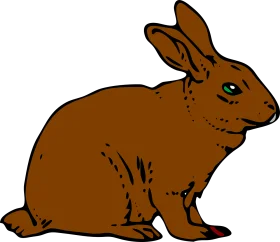 Rustic Brown Rabbit Clipart Illustration - Simple Woodland Creature Artwork