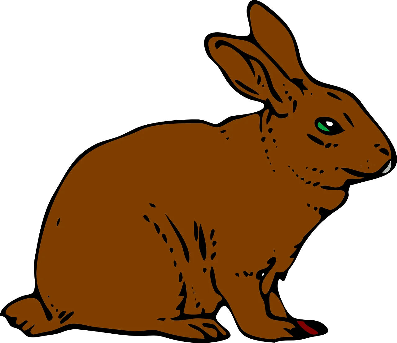 Rustic Brown Rabbit Clipart Illustration - Simple Woodland Creature Artwork