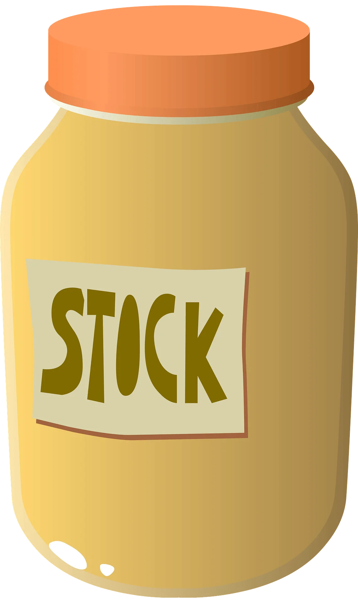 Whimsical Yellow Stick Jar Clipart: A Playful Illustration of a Labeled Container