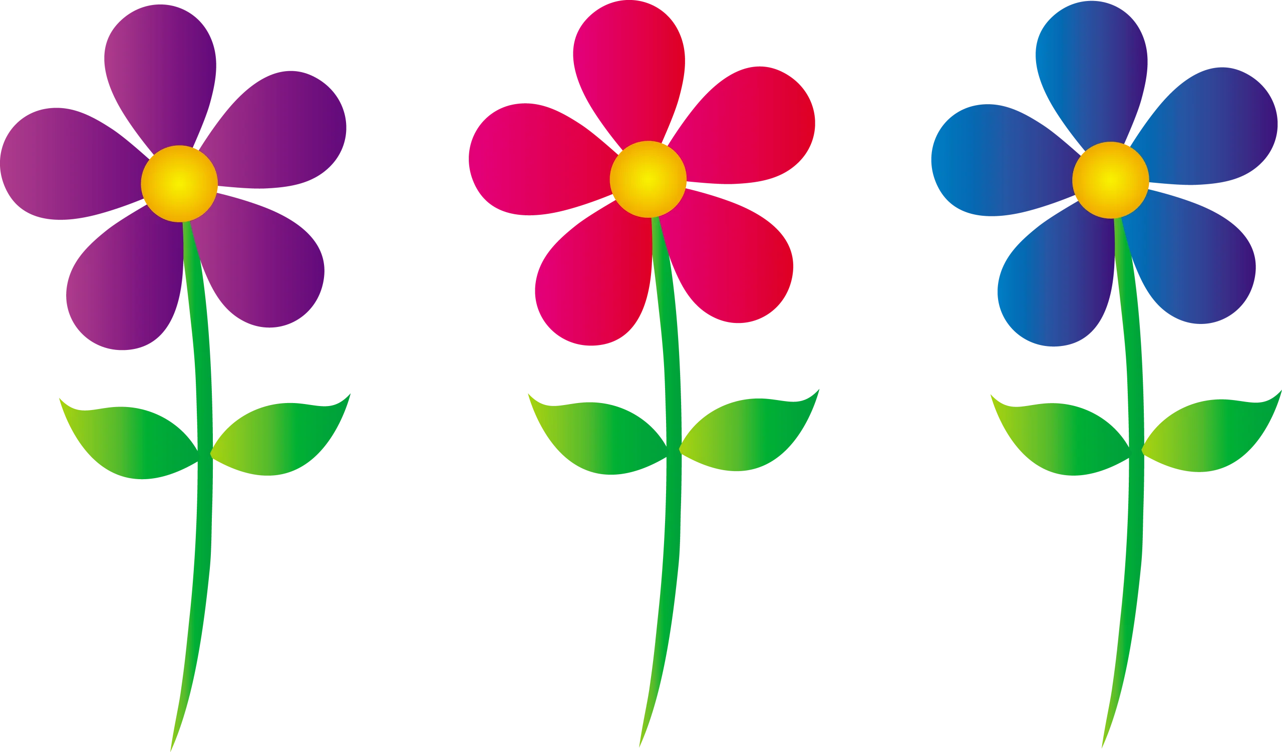 Playful Spring Blossoms Clipart Collection: Cheerful Floral Design Elements