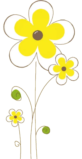 Whimsical Spring Daffodils Clipart with Playful Yellow Blooming Flowers