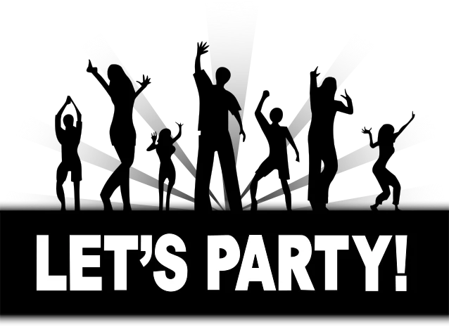Dynamic Silhouettes Dance Party Clipart - Energetic Celebration of Movement and Joy