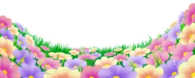 Enchanting Easter Egg Garden Clipart: A Whimsical Spring Landscape of Colorful Eggs