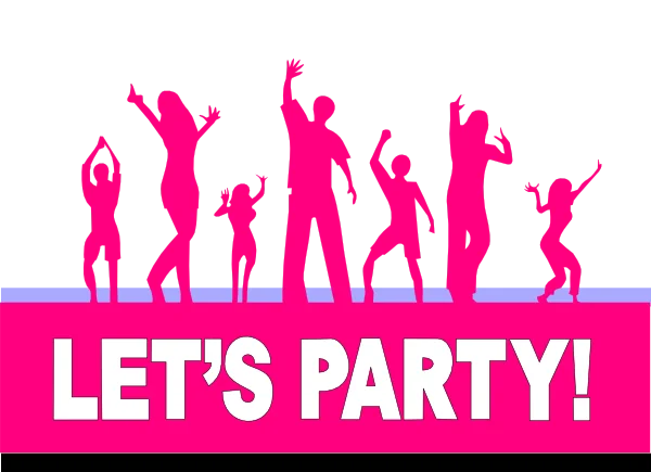 Dynamic Silhouettes Party Clipart - Energetic Dance Celebration Design
