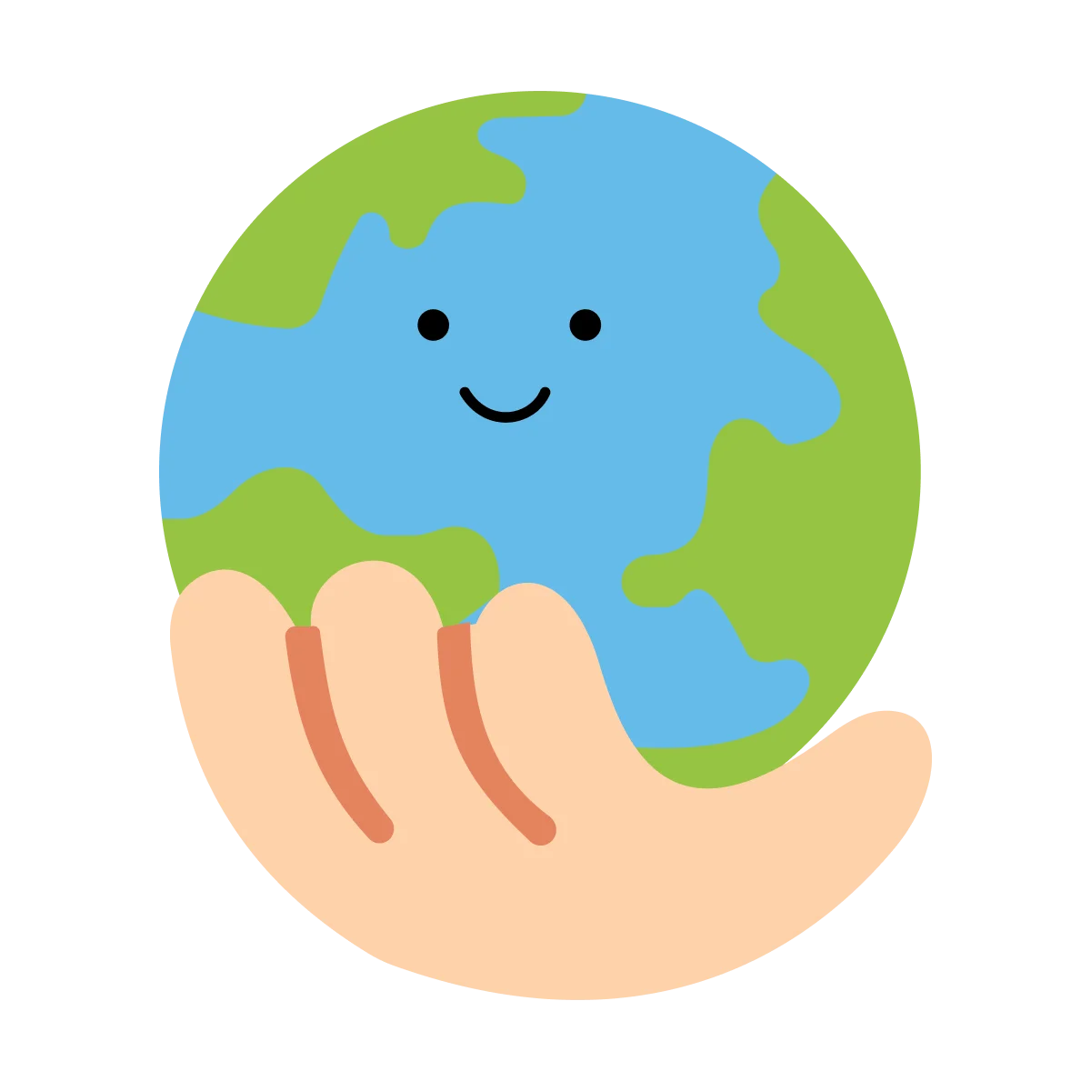 Adorable Kawaii Earth Clipart Showcasing Global Care and Tender Nurturing