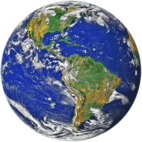 Detailed Blue Marble Satellite Clipart of Planet Earth from Space