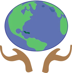 Gentle Hands Cradling Planet Earth - Sustainable Environment Clipart Design