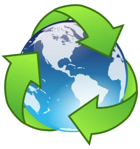 Global Recycling Concept Clipart: Eco-Friendly Earth Sustainability Symbol