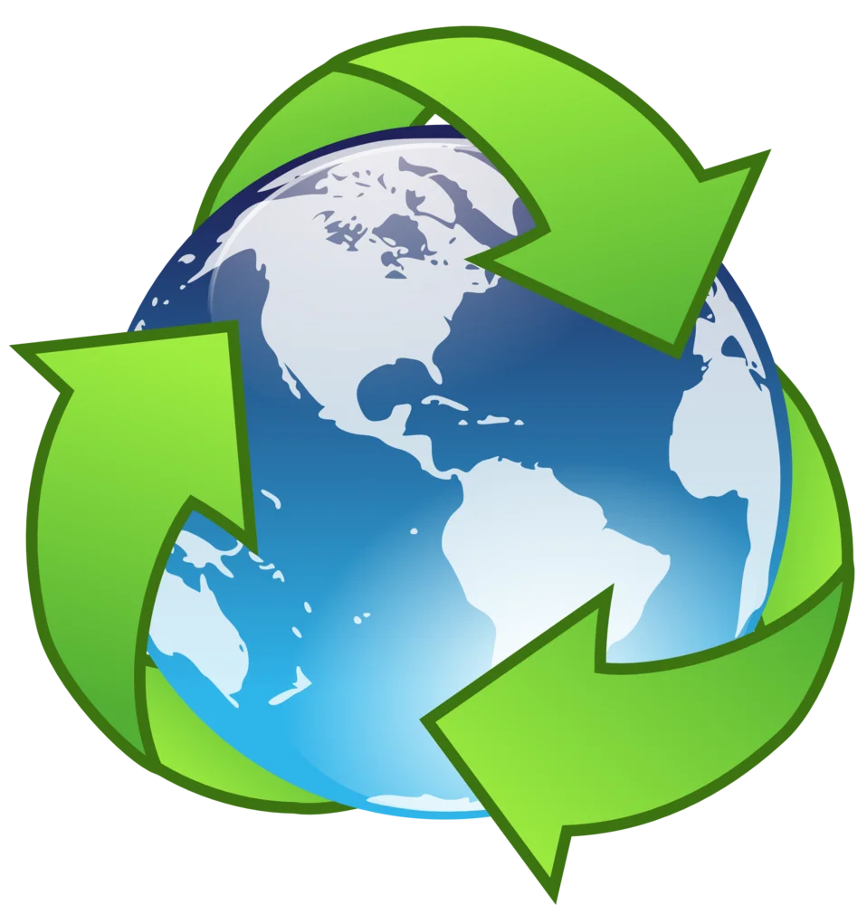 Global Recycling Concept Clipart: Eco-Friendly Earth Sustainability Symbol