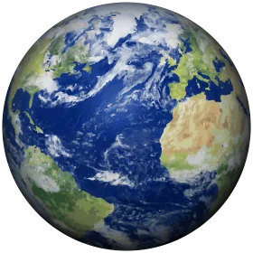 Realistic Planet Earth Global Sphere Clipart Illustration of Our Blue Marble