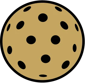 Classic Pickleball Clipart Design with Black Holes on Sandy Beige Background