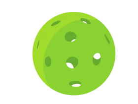 Lime Green Perforated Pickleball Clipart: A Whimsical Sports Illustration