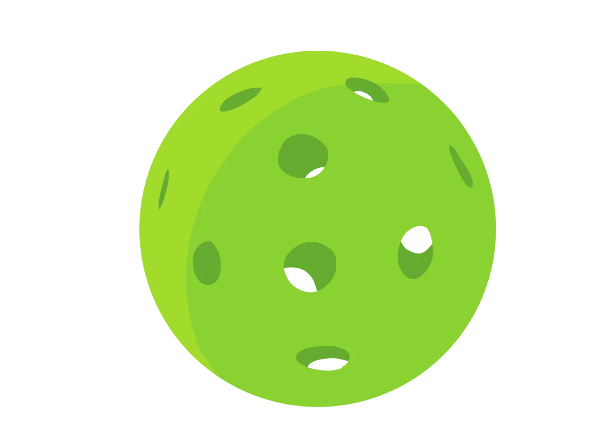 Lime Green Perforated Pickleball Clipart: A Whimsical Sports Illustration