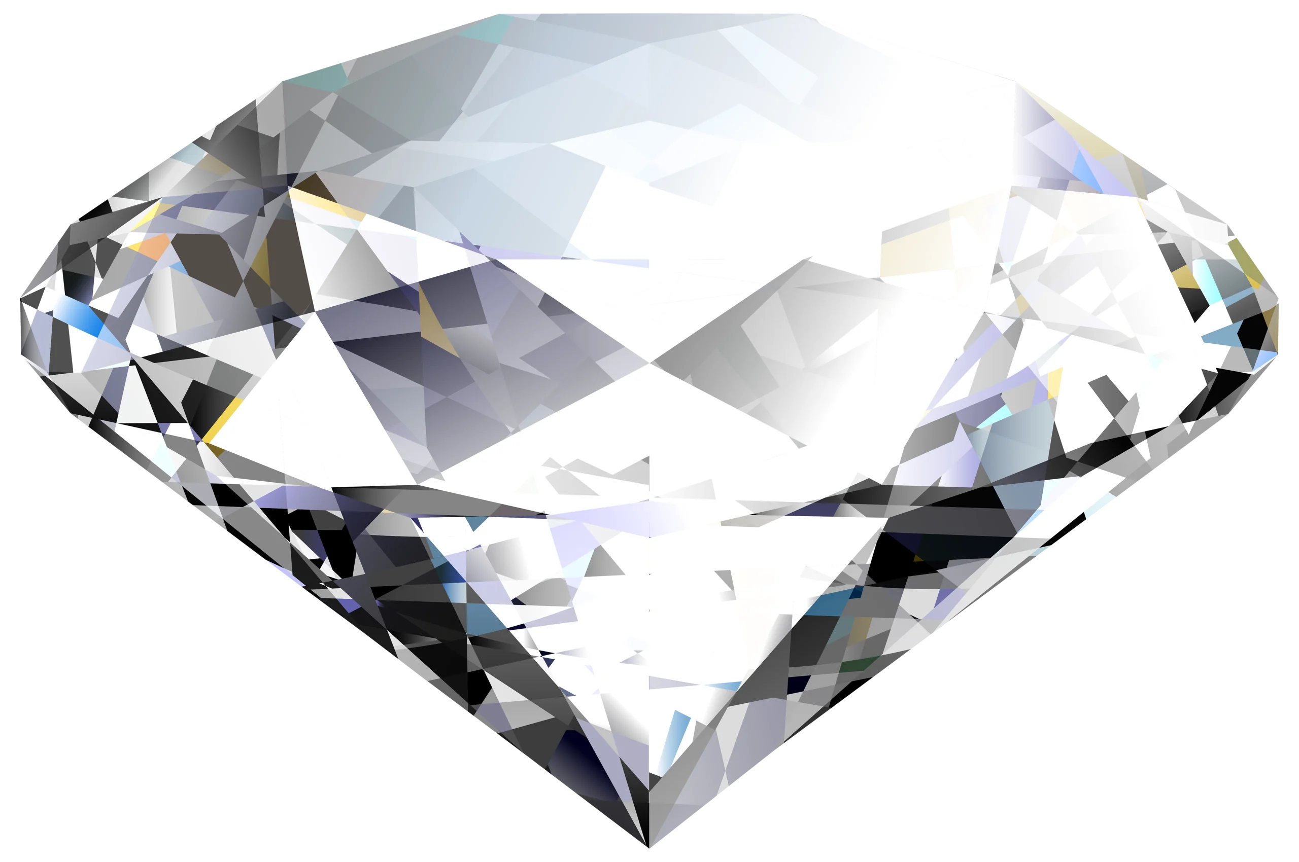Exquisite Brilliant-Cut Diamond Clipart Showcasing Crystalline Perfection and Luminous Elegance