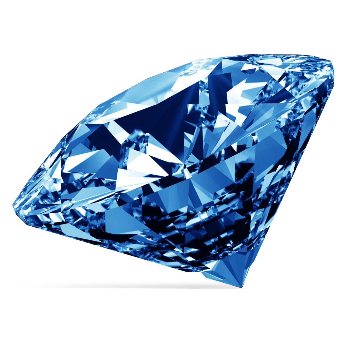 Luminous Blue Diamond Clipart: Crystalline Brilliance and Geometric Precision