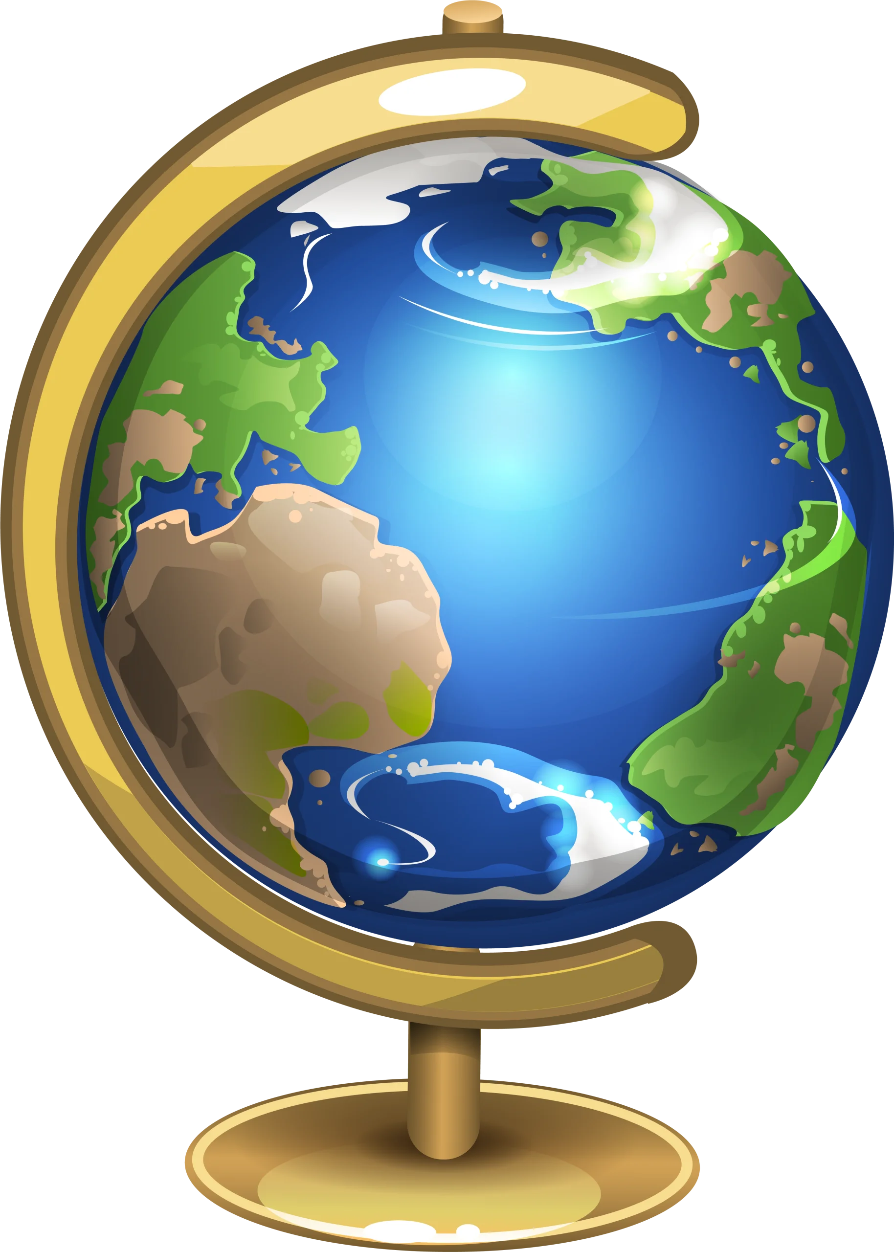 Golden-Framed Earth Clipart: A Global Perspective on Planet Representation