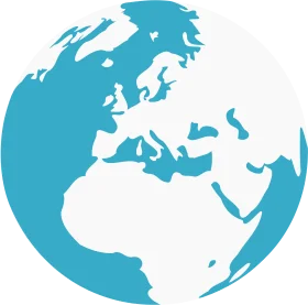 Minimalist Blue Earth Clipart Illustration Showcasing Global Continents