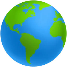 Simplified Global Representation: Earth Clipart Illustration with Continents