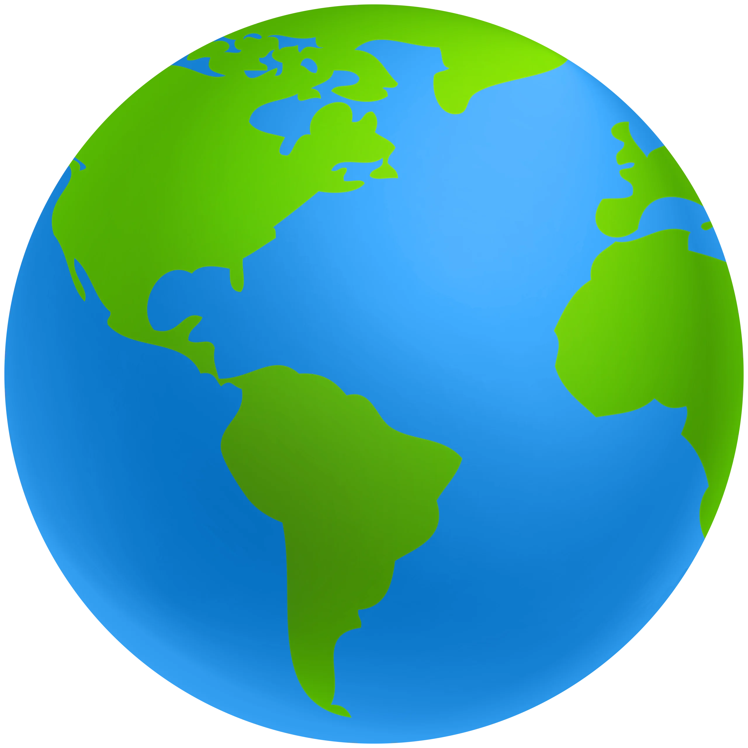 Simplified Global Representation: Earth Clipart Illustration with Continents