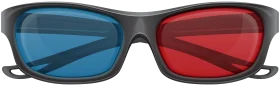3D Anaglyph Glasses Clipart with Blue and Red Lens Design