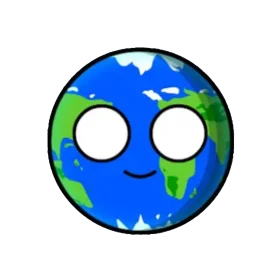 Adorable Cartoon Earth Clipart with Charming Googly Eyes and Cute Smile