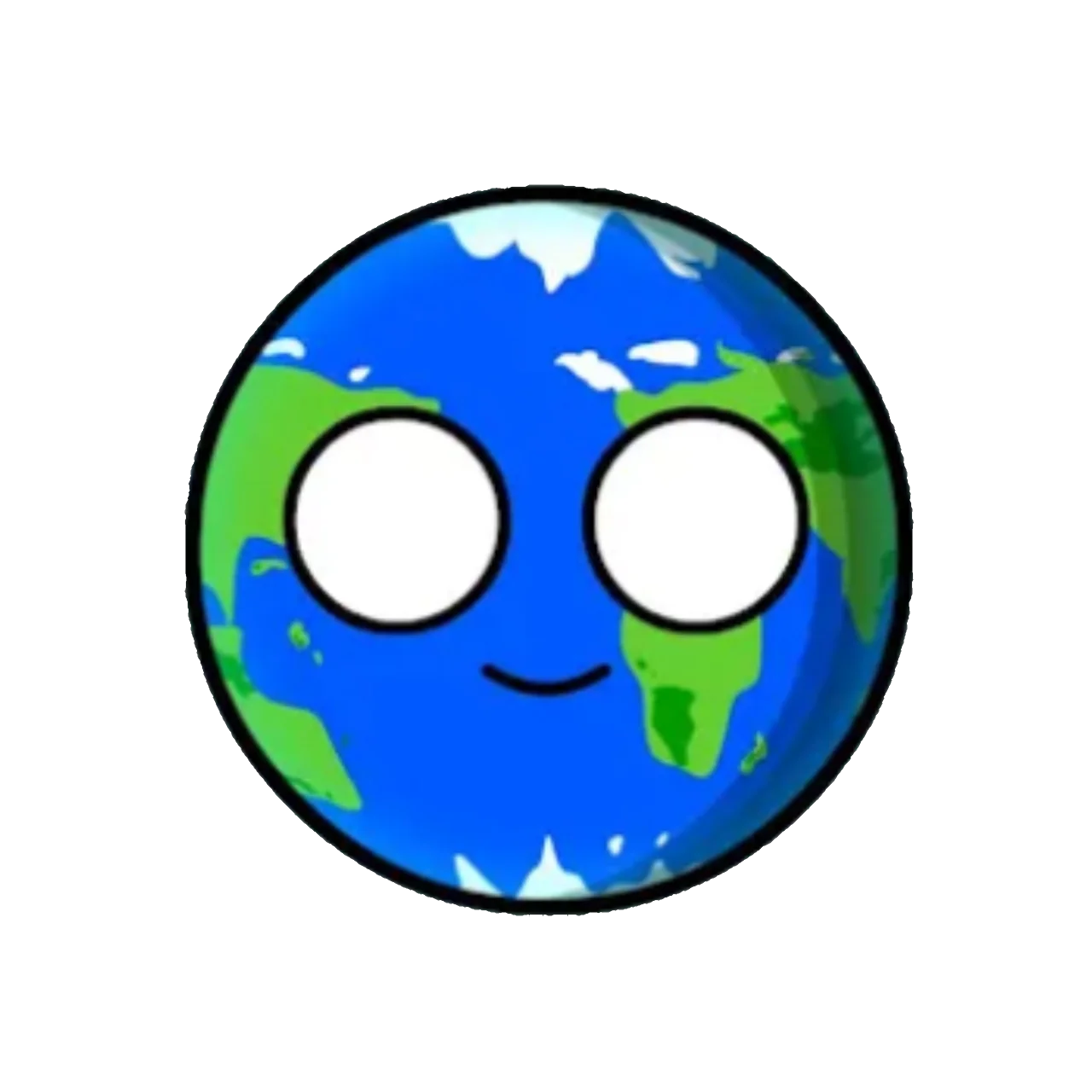 Adorable Cartoon Earth Clipart with Charming Googly Eyes and Cute Smile