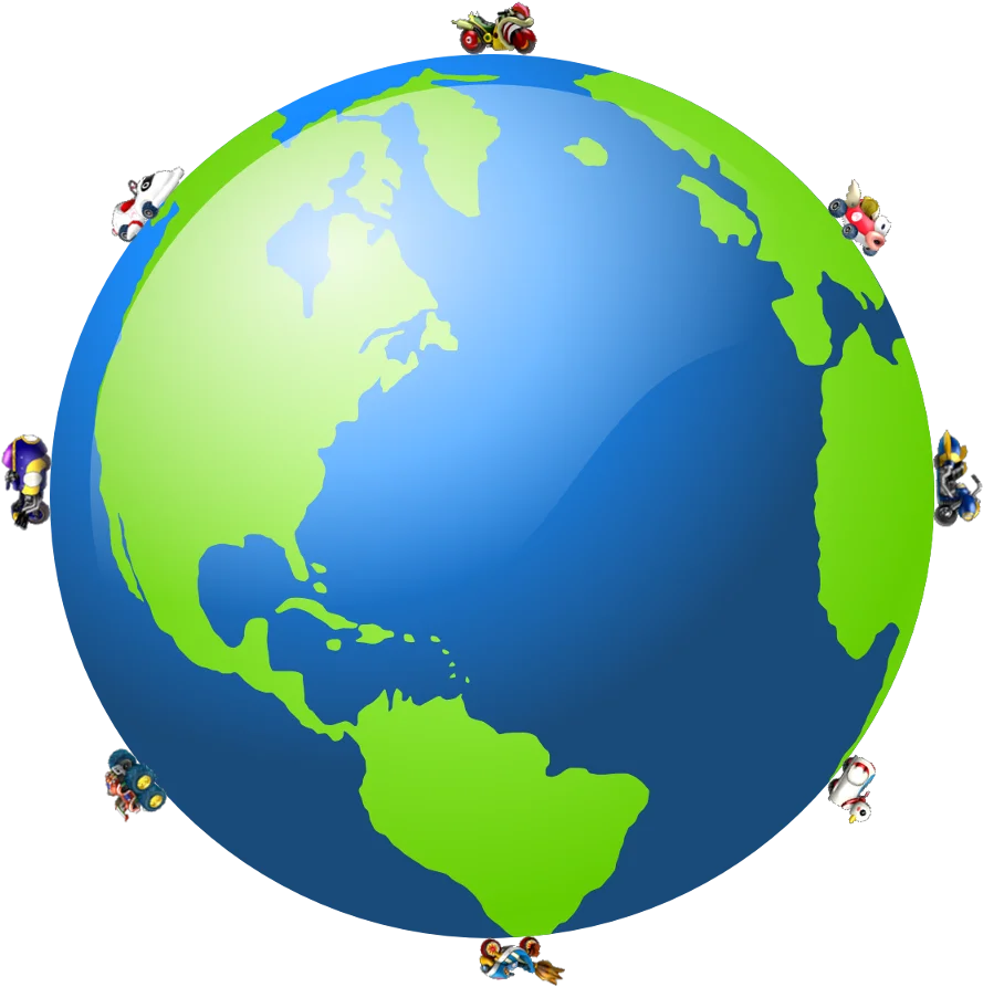 Cheerful Global Earth Clipart Illustration Showcasing Continents and Diversity