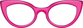 Chic Cat-Eye Pink Eyeglasses Frame Clipart Design for Digital Graphics