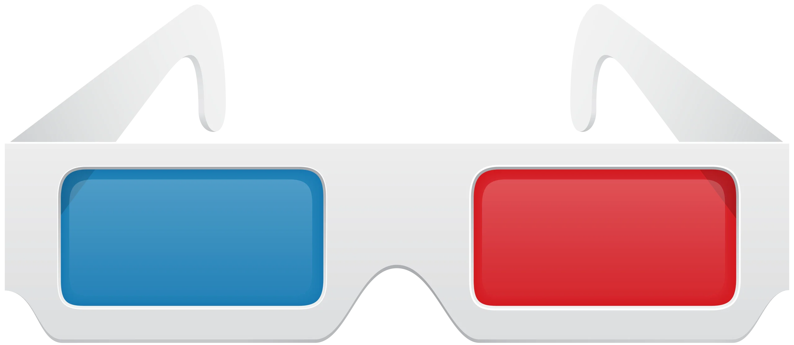 Classic 3D Cinema Glasses Clipart - Retro Blue and Red Lens Design