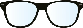 Classic Black-Framed Eyeglasses Minimalist Clipart Design for Digital Graphics