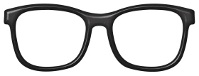 Classic Black-Framed Eyewear Clipart Illustration with Clean Minimalist Design