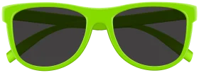 Neon Green Retro Sunglasses Clipart with Bold Oversized Frame Design