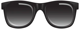 Sleek Monochrome Sunglasses Clipart Design with Gradient Lenses