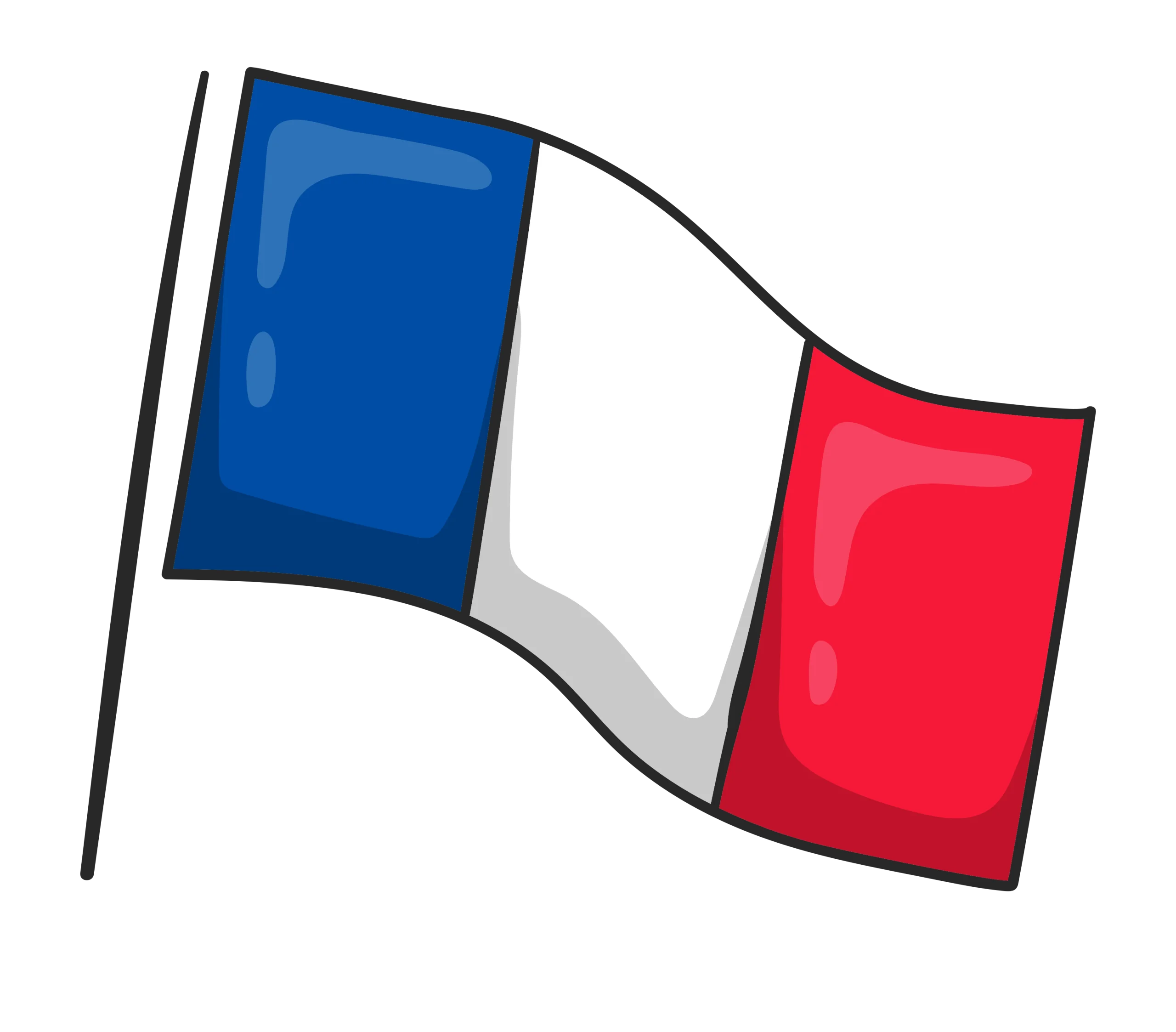 French National Flag Clipart: A Stylized Illustration of Patriotic Pride and Unity