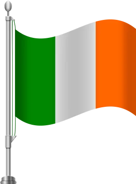 Irish National Flag Clipart Illustration - Symbolic Emerald Isle Banner Design