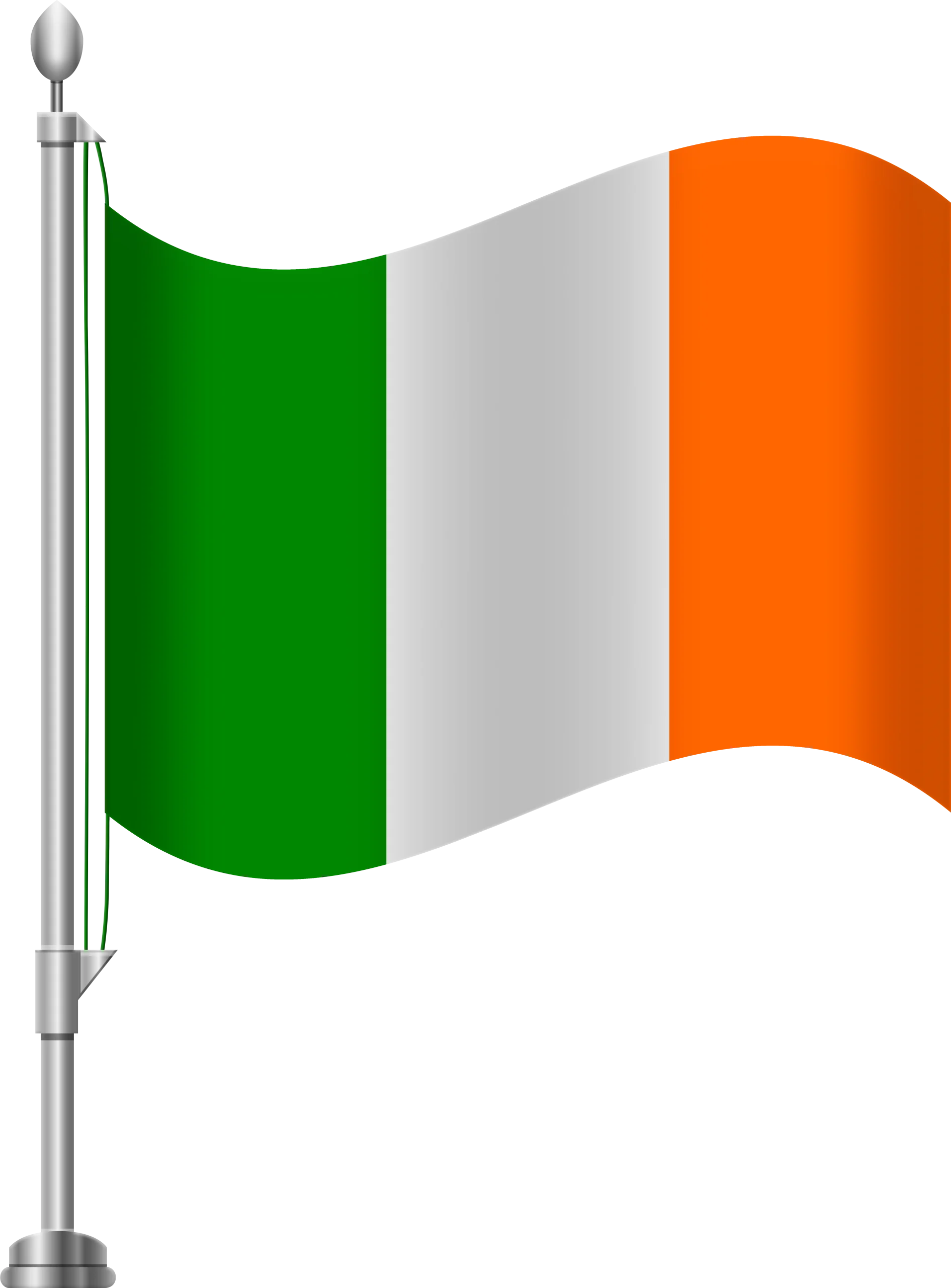 Irish National Flag Clipart Illustration - Symbolic Emerald Isle Banner Design