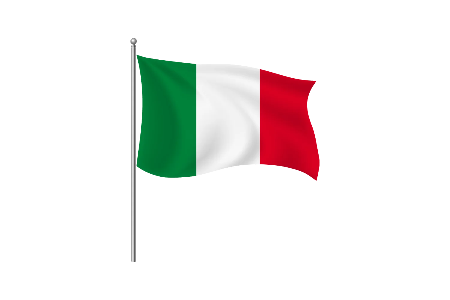 Official Italian National Flag Clipart with Authentic Tricolor Design