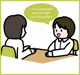 Professional High School Student Discussion Clipart Illustration