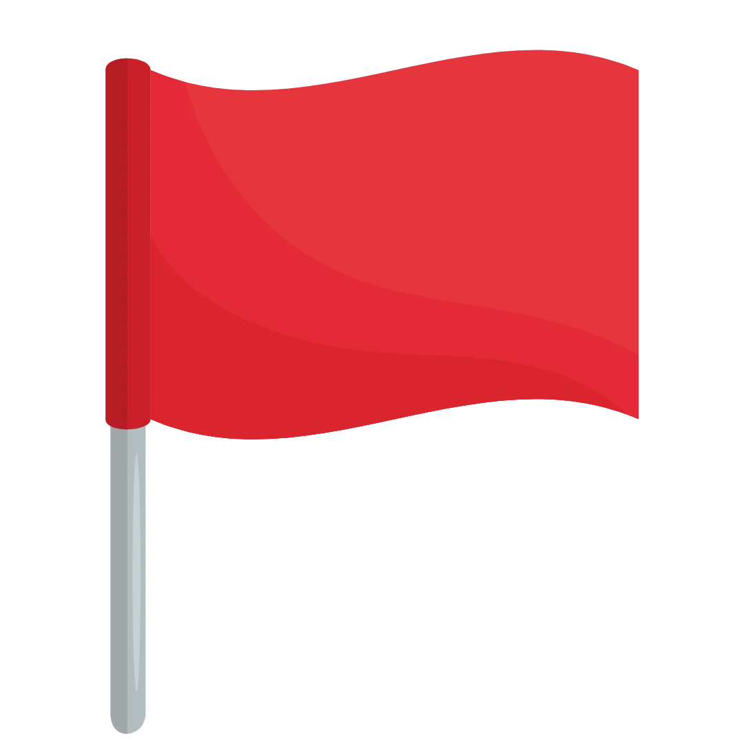 Simple Solid Red Waving Flag Clipart: A Clean Minimalist Design Element