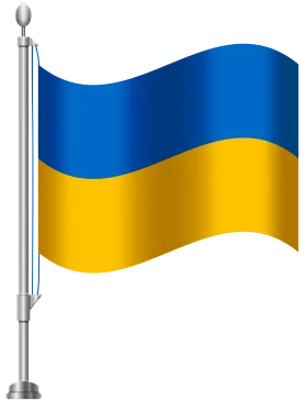 Ukrainian National Flag Clipart: Symbolic Blue and Yellow Standard Waving Proudly