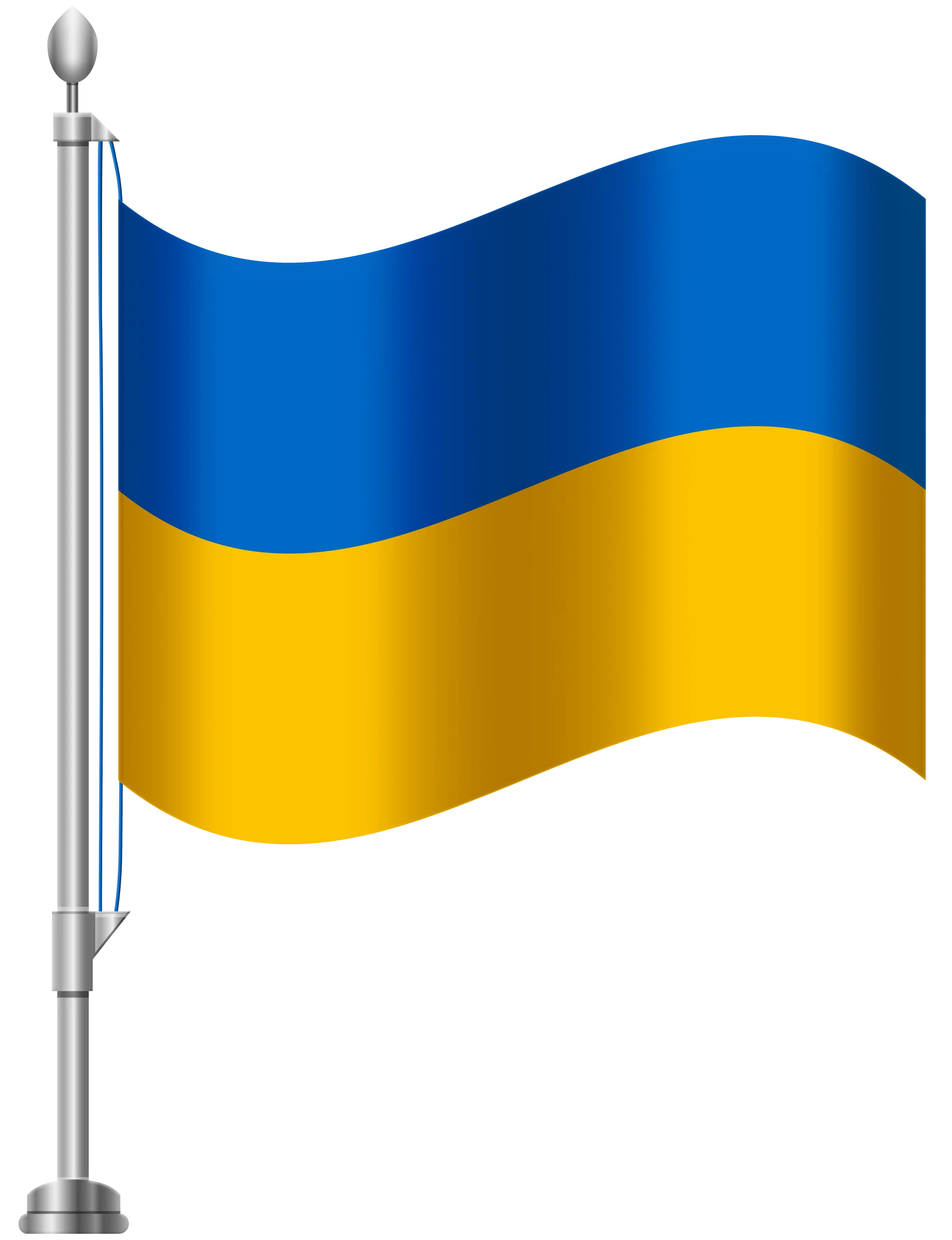 Ukrainian National Flag Clipart: Symbolic Blue and Yellow Standard Waving Proudly