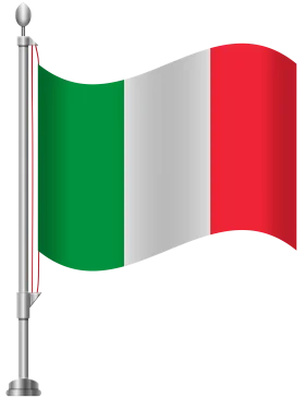Waving Italian National Flag Clipart - Patriotic Green, White, and Red Banner