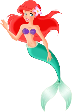 Enchanting Ariel Mermaid Clipart - Disney's Magical Sea Princess Illustration