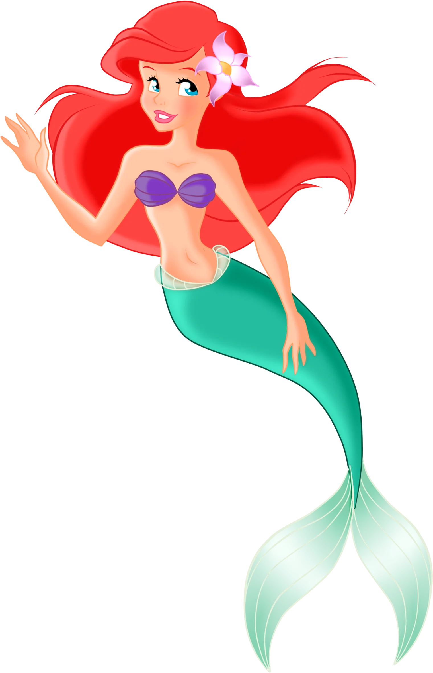 Enchanting Ariel Mermaid Clipart - Disney's Magical Sea Princess Illustration