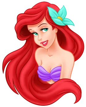 Enchanting Underwater Princess Ariel Mermaid Tail Clipart Illustration