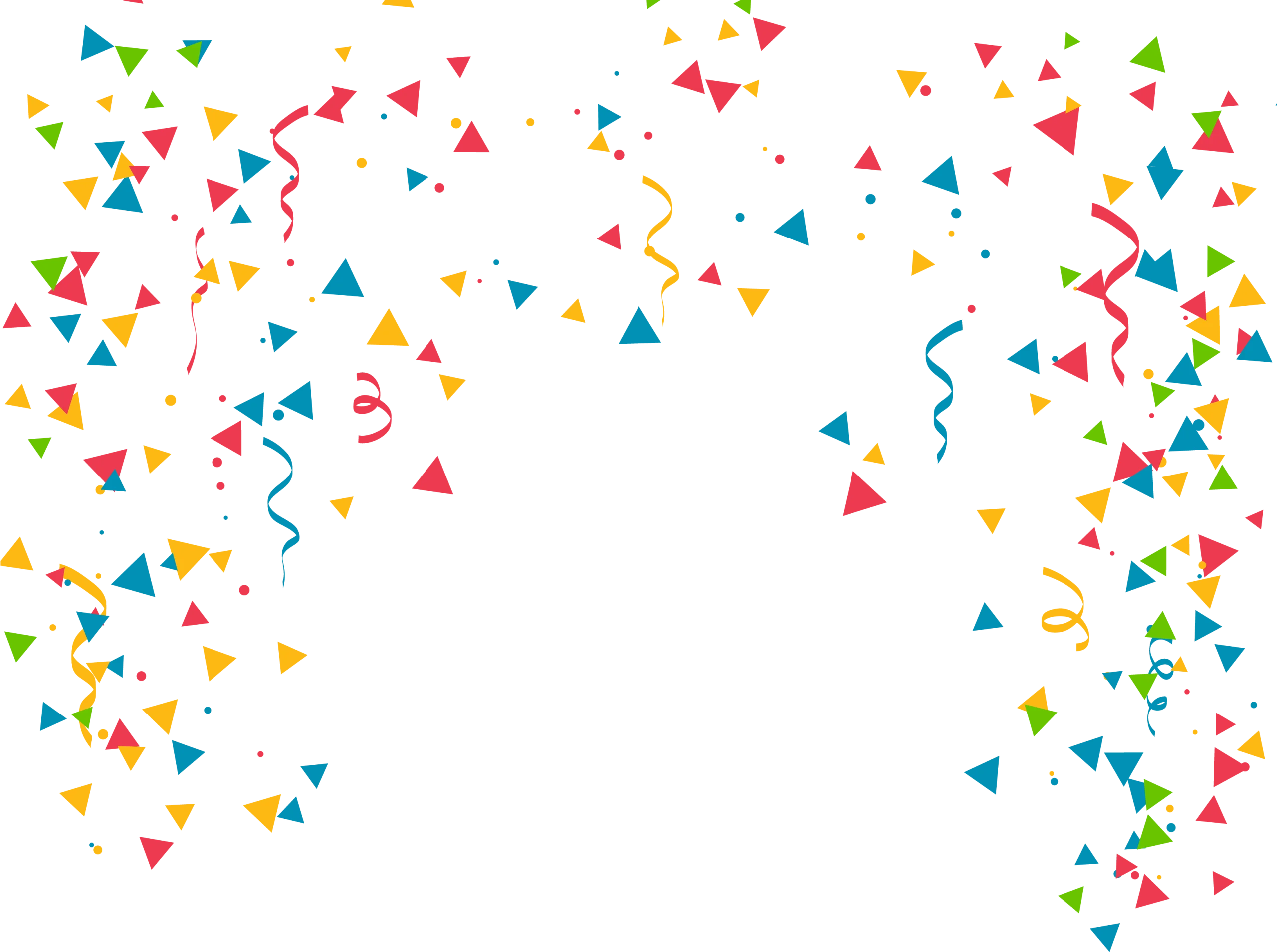 Colorful Celebration Confetti Clipart: A Joyful Explosion of Paper Fragments