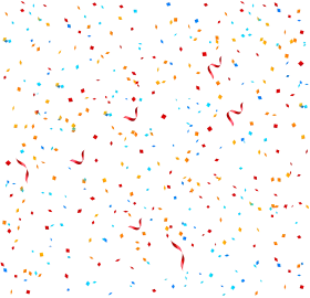 Colorful Confetti Explosion Clipart - Festive Celebration Graphic Design Element