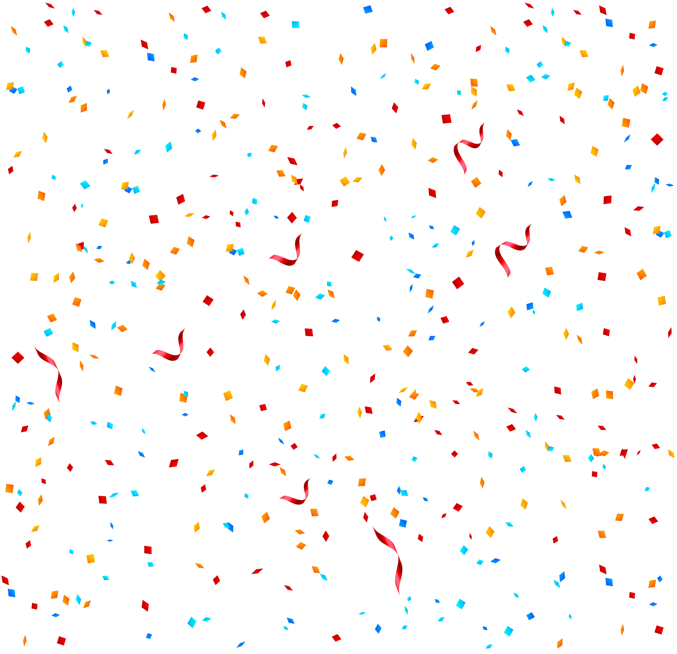 Colorful Confetti Explosion Clipart - Festive Celebration Graphic Design Element