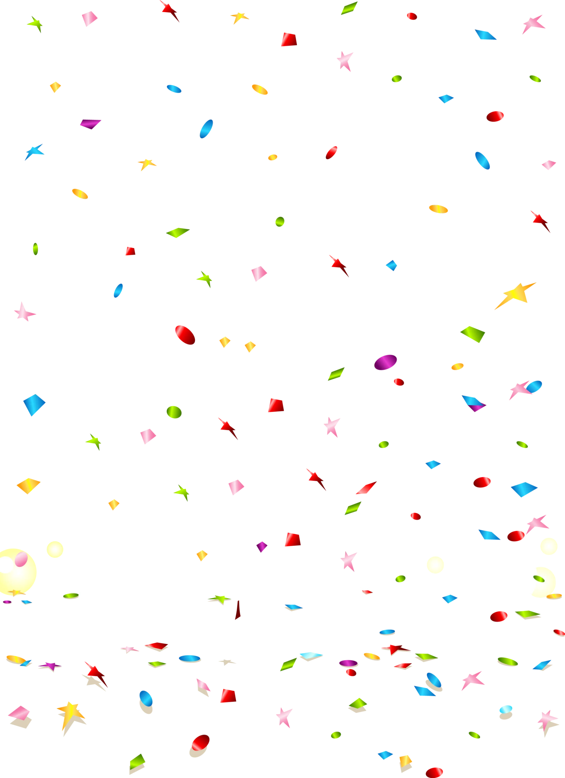 Colorful Festive Confetti Clipart Explosion of Joyful Paper Pieces