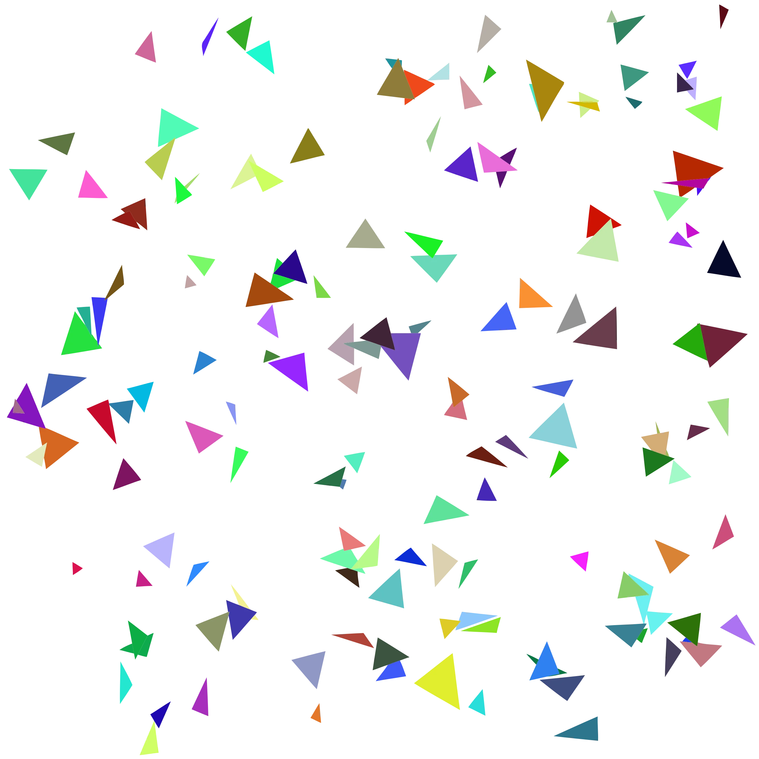 Colorful Triangular Confetti Clipart: Festive Paper Explosion of Joy